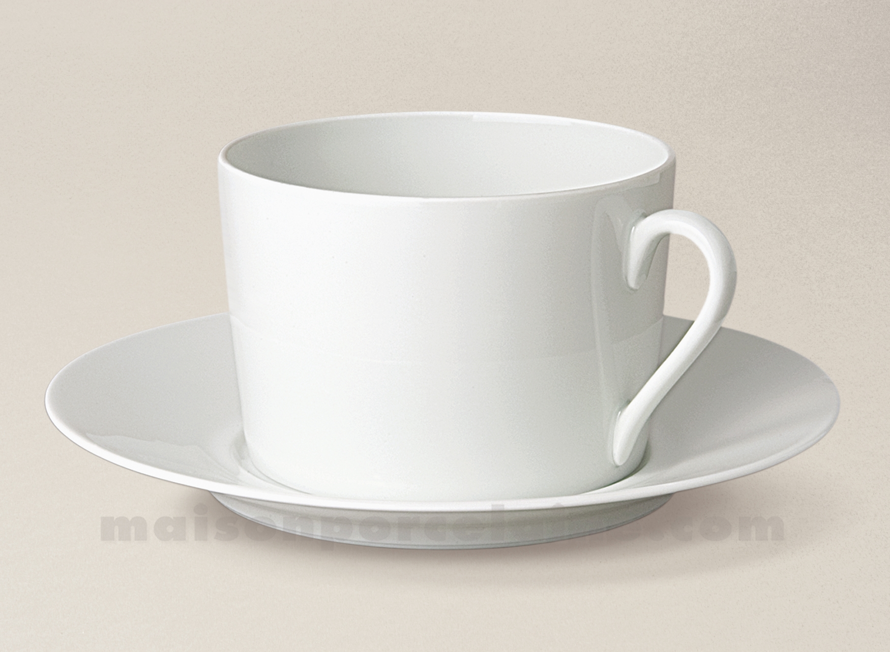 Tasse Dejeunersoucoupe Limoges Porcelaine Blanche Empire 10x7x175 35cl Maison De La Porcelaine 9124