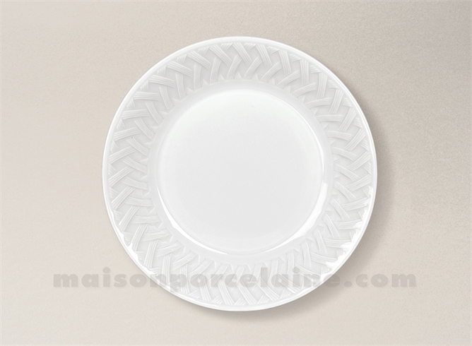 ASSIETTE CREUSE CALOTTE LIMOGES PORCELAINE BLANCHE LOUISIANE D19