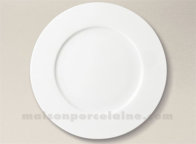 ASSIETTE PRESENTATION PORCELAINE BLANCHE SOLOGNE D33