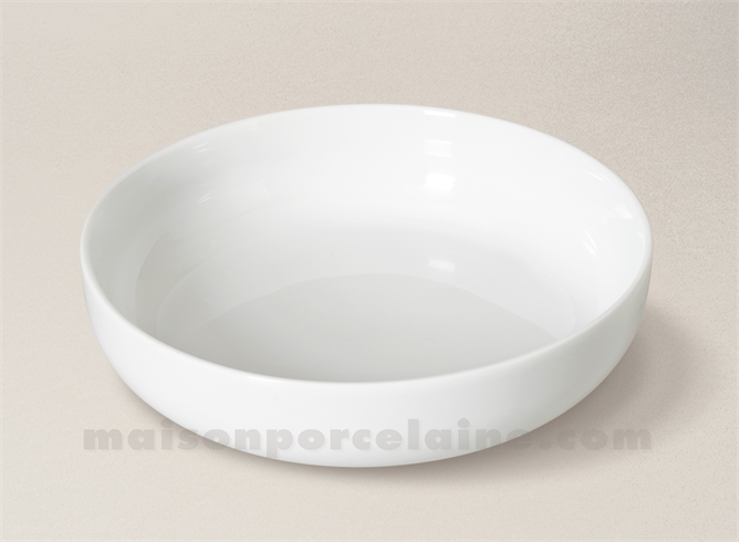 ASSIETTE SALADE/PÂTES PORCELAINE BLANCHE YAKA 20CM