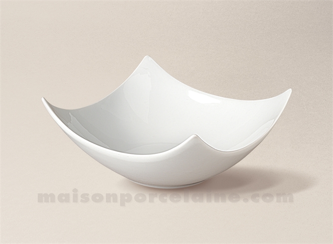 COUPELLE TAPAS PORCELAINE BLANCHE CARREE CREUSE DESIGN N°1 14X14