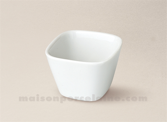 MISE EN BOUCHE PORCELAINE BLANCHE BOL CARRE 5.5X5.5