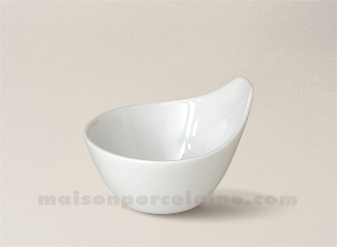 MISE EN BOUCHE PORCELAINE BLANCHE CREUSE PRISE VESUVE 8X6