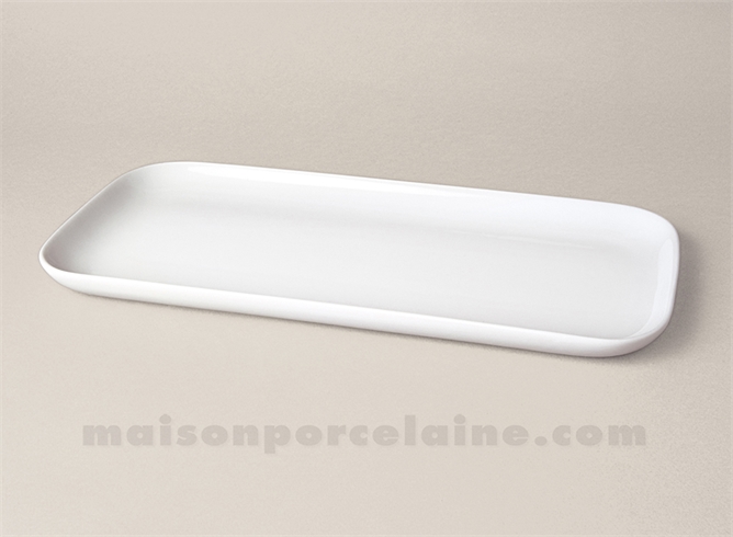 PLAT CAKE PORCELAINE BLANCHE UNI 31X14