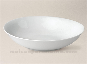 PLAT CREUX LIMOGES PORCELAINE BLANCHE COUPE ENVIE D28