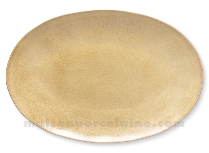 PLAT OVALE GRES LIVIA CHAMPAGNE COSTA NOVA 45CM