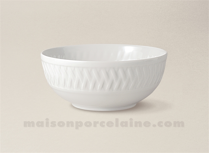 SALADIER LIMOGES PORCELAINE BLANCHE LOUISIANE PM D19