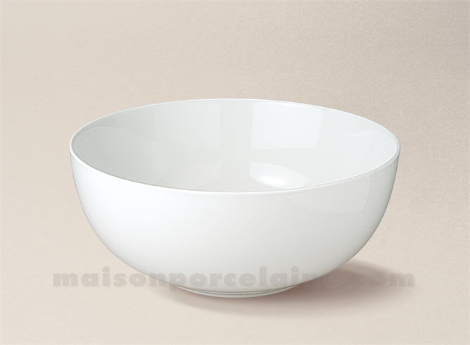 SALADIER PORCELAINE BLANCHE BOULE FLANDRE N°6 17X6.5