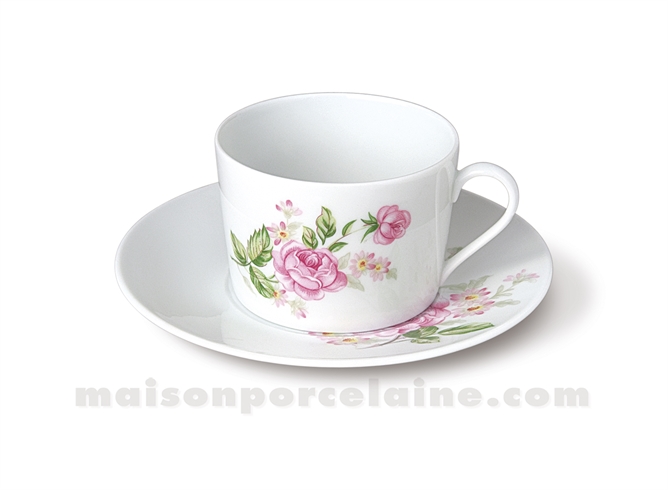 TASSE THE+SOUCOUPE LIMOGES EMPIRE 20CL