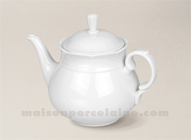 THEIERE NATACHA PORCELAINE BLANCHE 1.3L