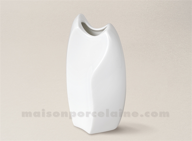 VASE LIMOGES PORCELAINE BLANCHE LIMOGES RODHES H14-14X7,5X