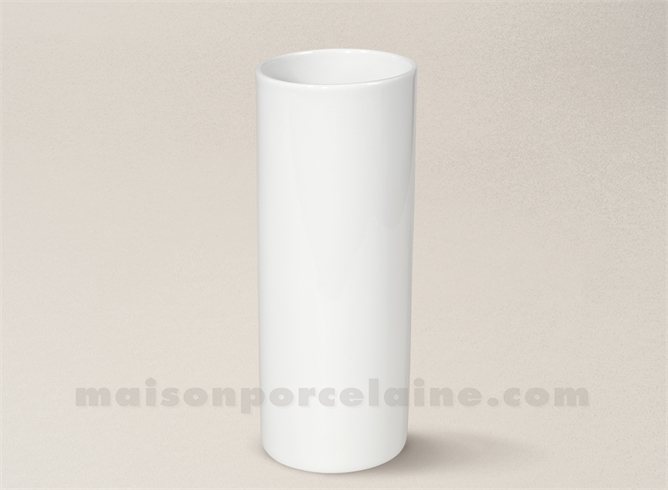 VASE LIMOGES PORCELAINE BLANCHE TUBE 24X10