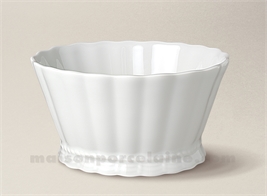 CORBEILLE COTELEE LIMOGES PORCELAINE BLANCHE MM 14X12