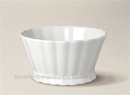 CORBEILLE COTELEE LIMOGES PORCELAINE BLANCHE PM 11X10