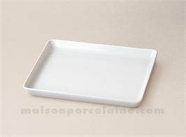 PLATEAU PORCELAINE BLANCHE LIMOGES RECTANGULAIRE MERCURE 16X12CM