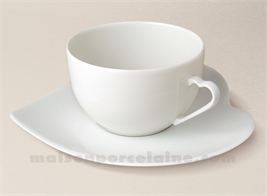 TASSE DEJEUNER DROITE+SOUCOUPE CŒUR LIMOGES 40CL